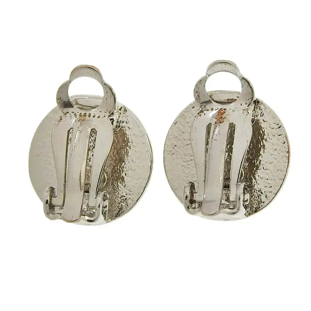 Chanel Cc Logo Clip-On Earrings Silver- #256892C55B